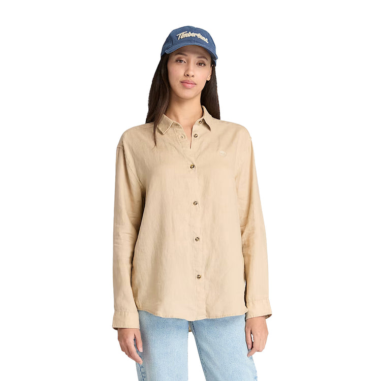 Camicia in Lino da Donna in Beige