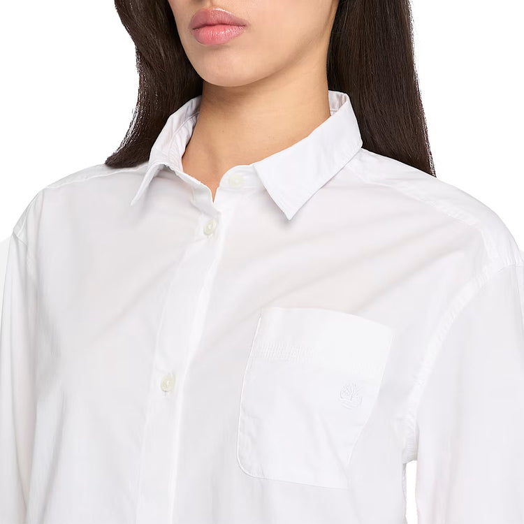 Camicia in Popeline da Donna in bianco