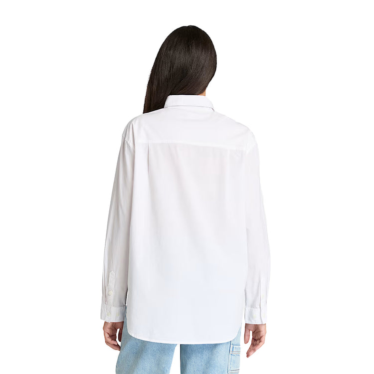 Camicia in Popeline da Donna in bianco