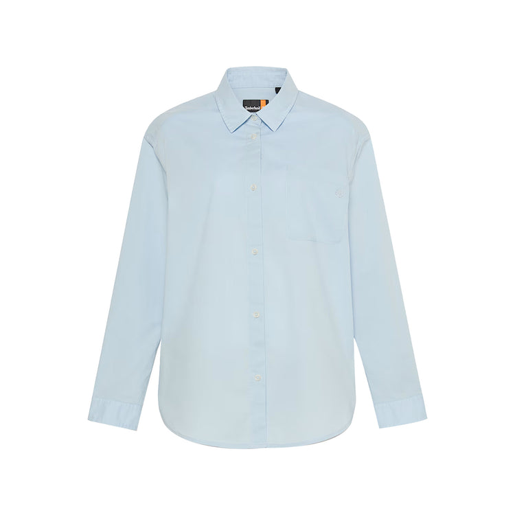 Camicia in Popeline da Donna in celeste