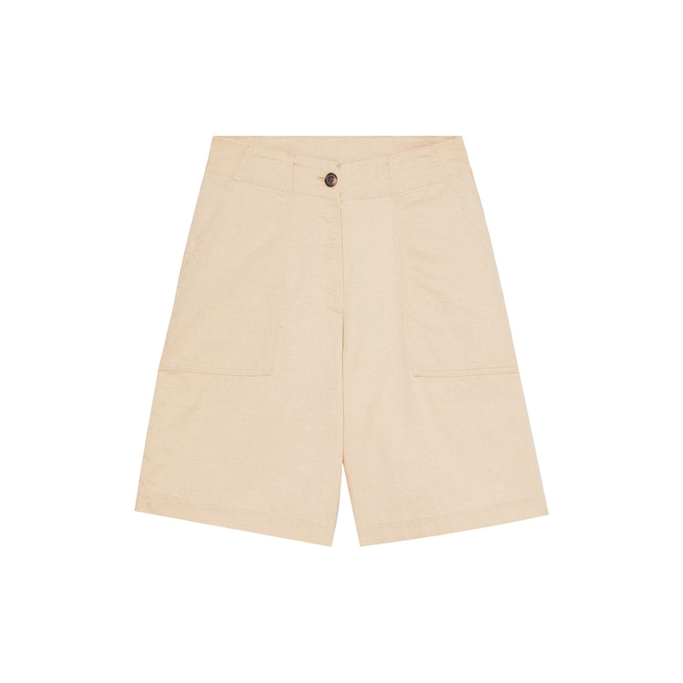 Bermuda in Lino da Donna in Beige