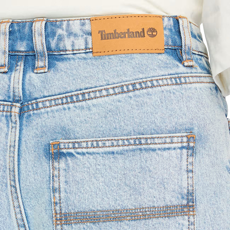 Shorts da Donna in Denim blu chiaro dettaglio retro