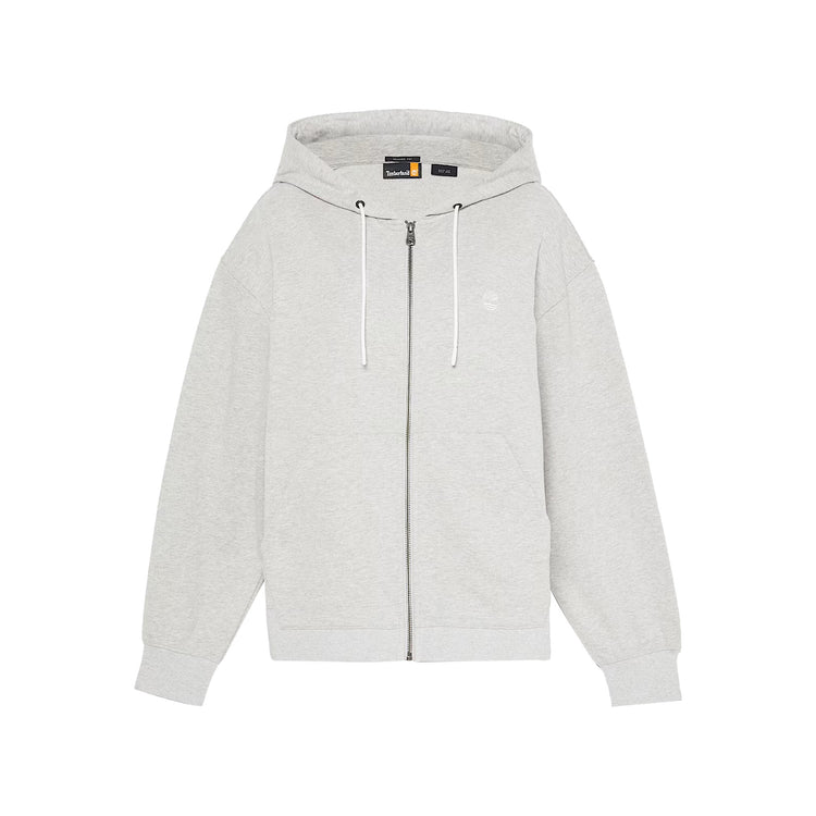 Felpa con Cappuccio e Zip Loopback Exeter Grigio