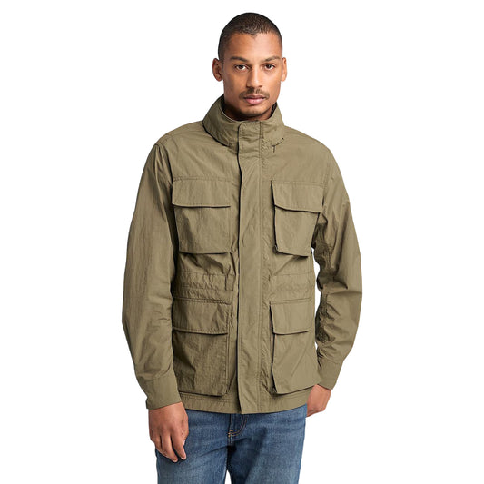 Giacca Militare Uomo Idrorepellente Abington Verde modello frontale