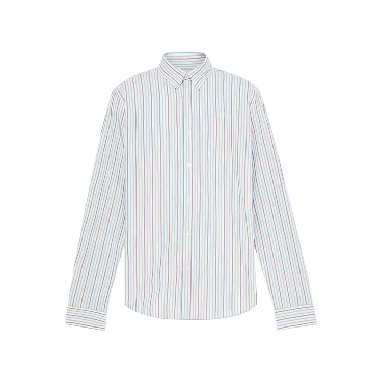 Camicia a Righe da Uomo in bianco