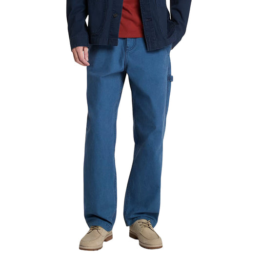 Pantaloni Uomo Stile Carpentiere effetto lavato Rindge modello frontale