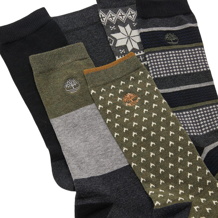 Set regalo con 6 paia di calzettoni Uomo Grigio