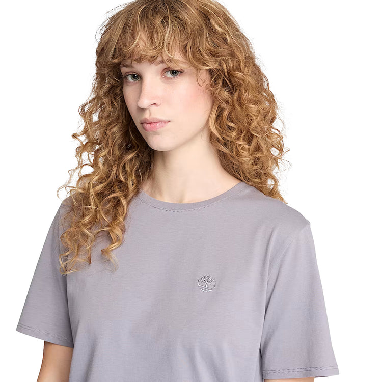 Dettaglio ravvicinato T-shirt Dunstan da Donna in grigio