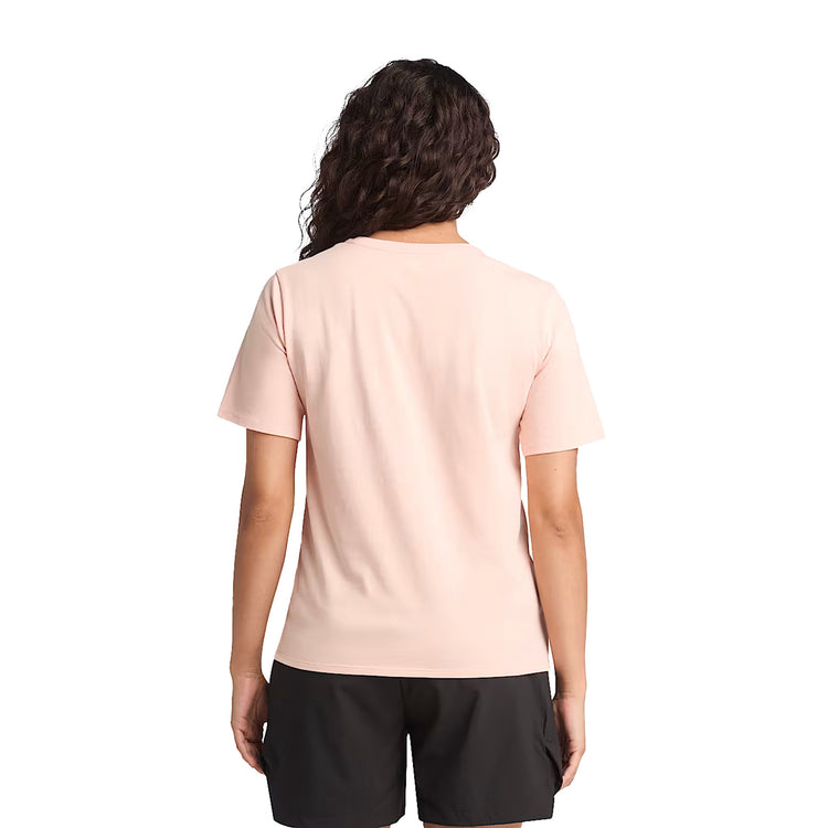 T-shirt Dunstan da Donna in rosa chiaro modella retro