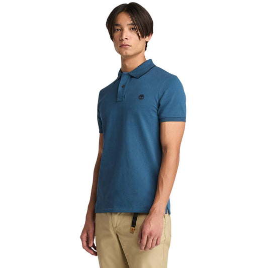 Polo Uomo Millers River Blu modello frontale