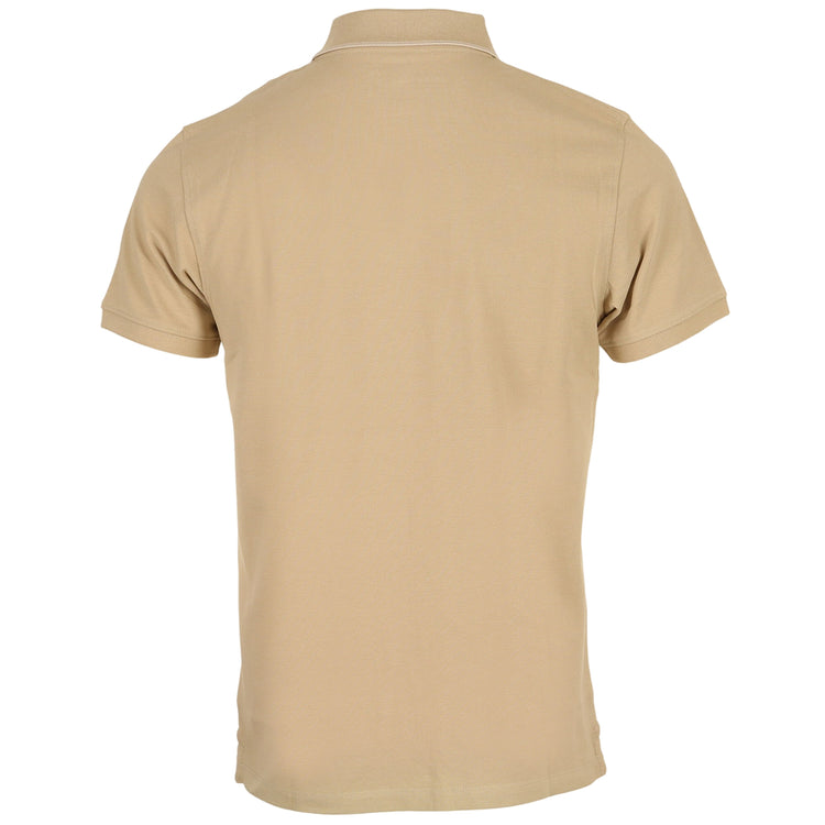 Polo regular in cotone da uomo in beige