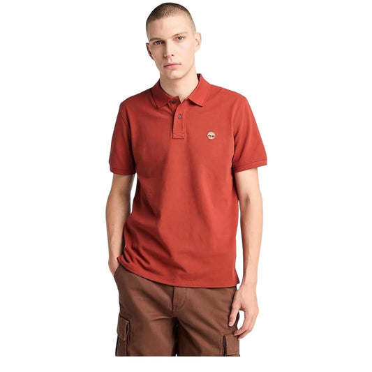 Polo Uomo Millers River Rosso modello frontale
