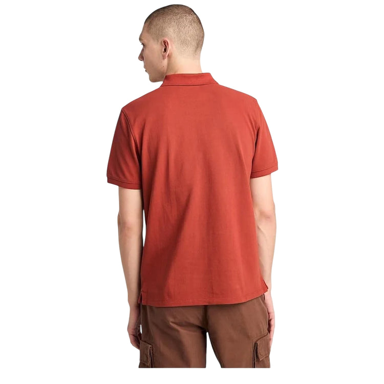 Polo Uomo Millers River Rosso modello retro