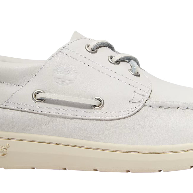 Scarpa da barca Uomo Portofino, con tomaia Bianca in pelle