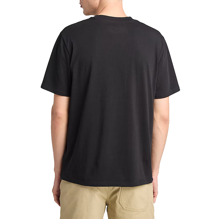 T-shirt Uomo con Grafica Stagionale Doppia Nero modello retro