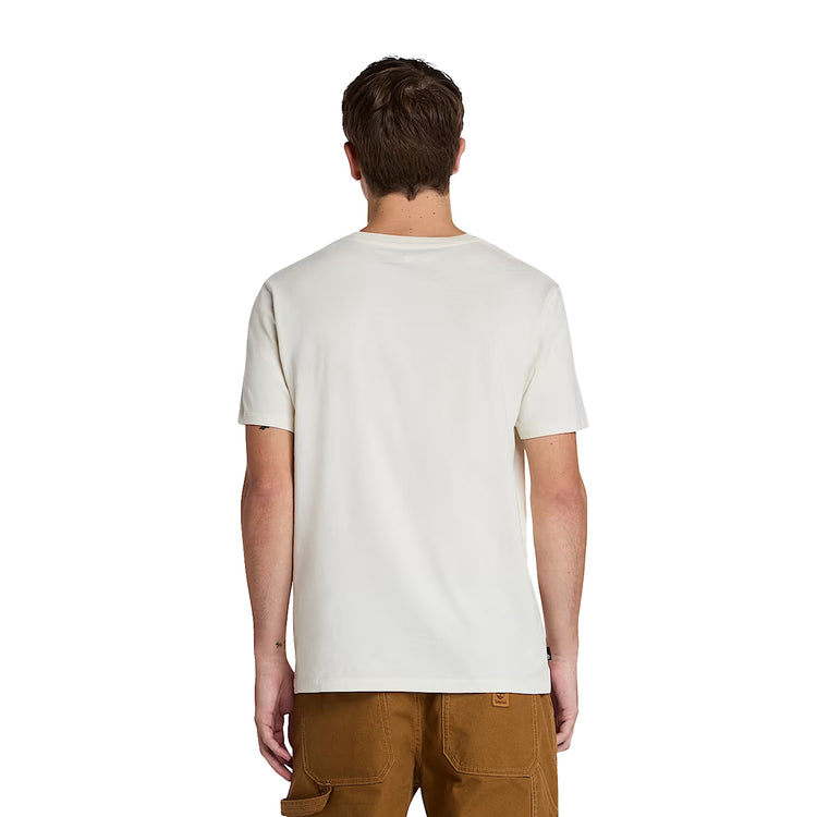 T-shirt Uomo Bianco con Logo Ovale Grande modello retro