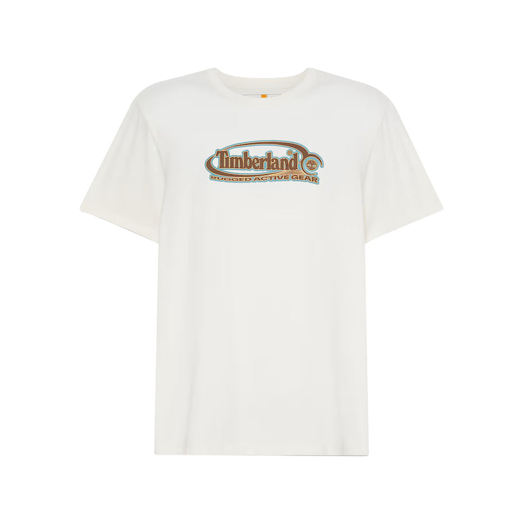 T-shirt Uomo Bianco con Logo Ovale Grande