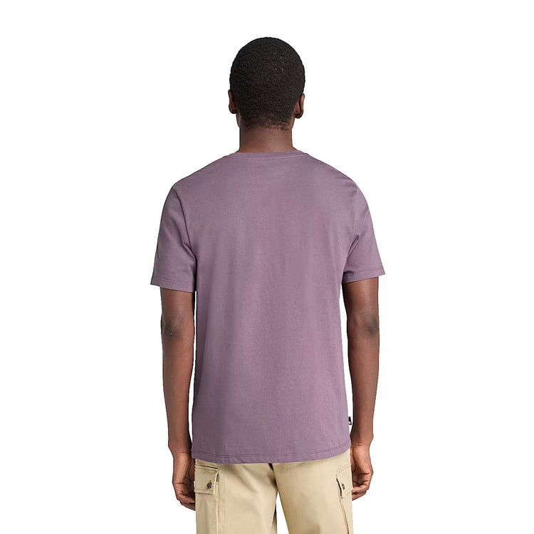 T-shirt Uomo Viola con Logo Ovale Grande modello retro