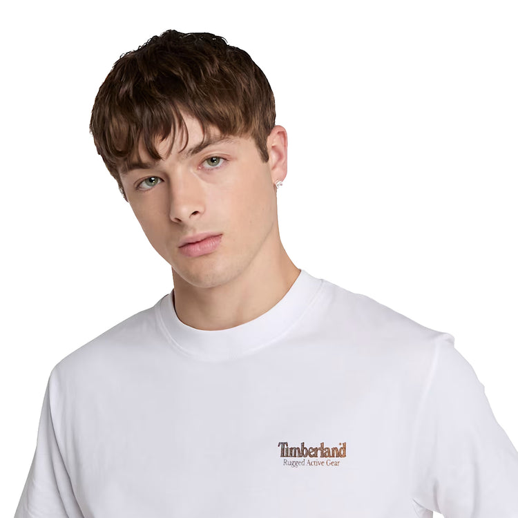 T-shirt Uomo Rugged Active Gear Bianco modello frontale ravvicinato