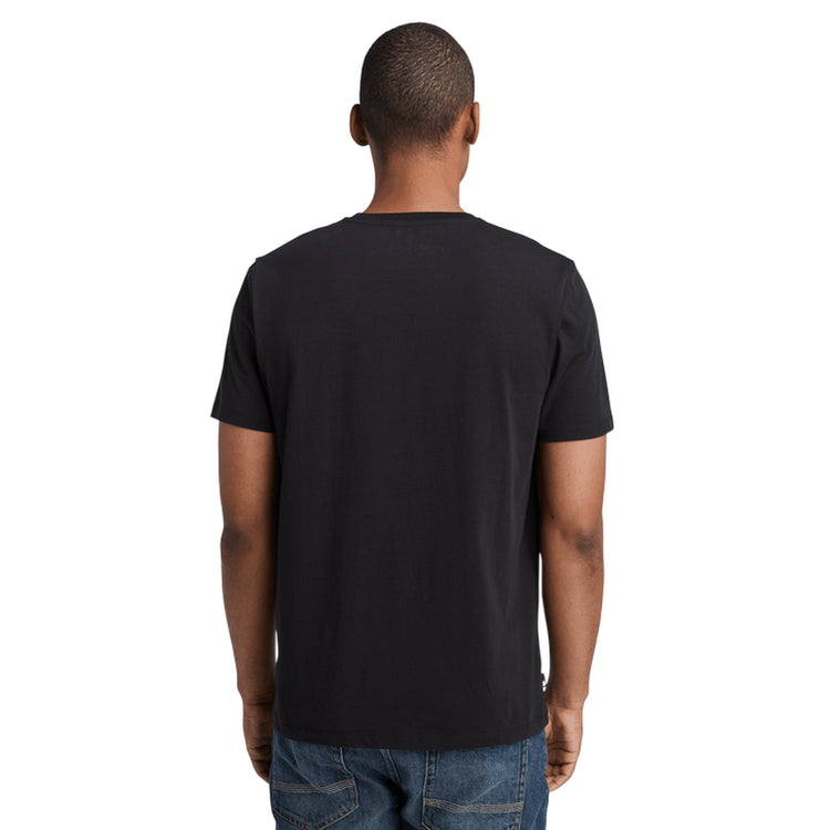 T-shirt Uomo Kennebec River Nera con maxi logo albero modello retro