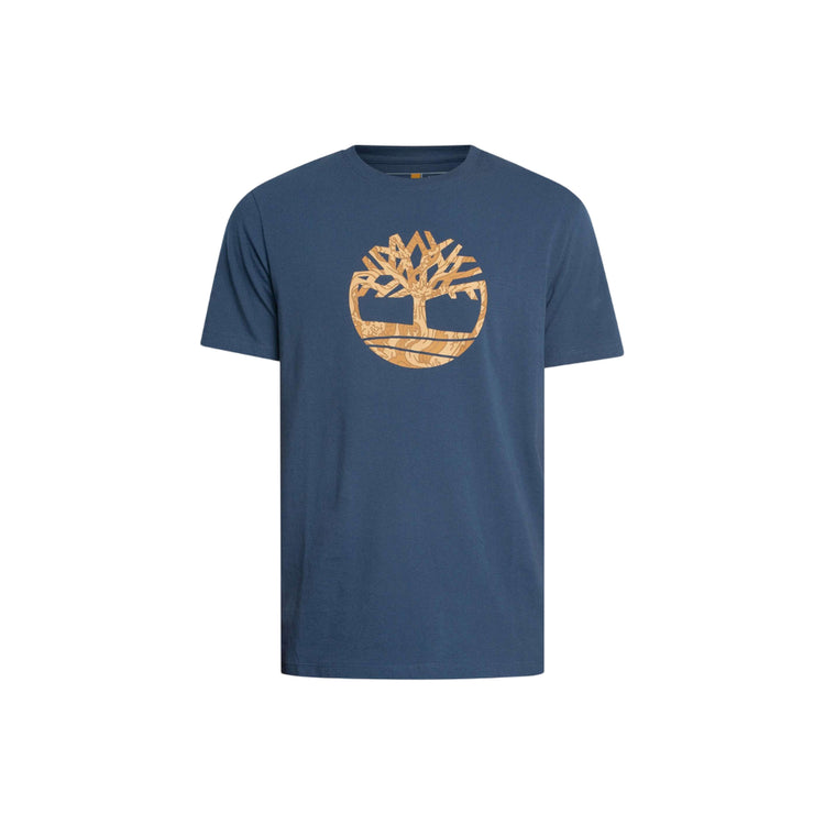 T-shirt Uomo Kennebec River Blu con maxi logo albero