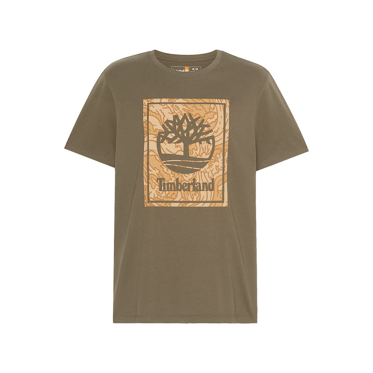 T-shirt Uomo con stampa mimetica Verde