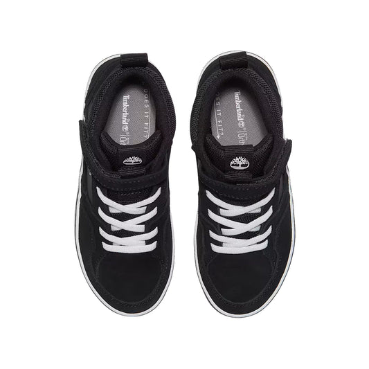 Sneakers Junior Stone Jump Velcro Nero, con inserti scamosciati