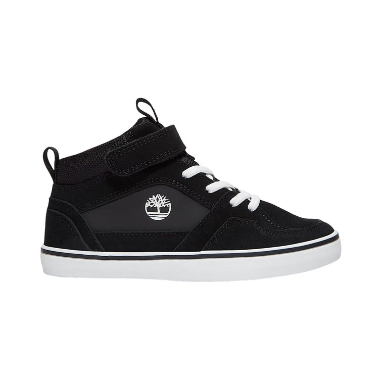 Sneakers Junior Stone Jump Velcro Nero, con inserti scamosciati