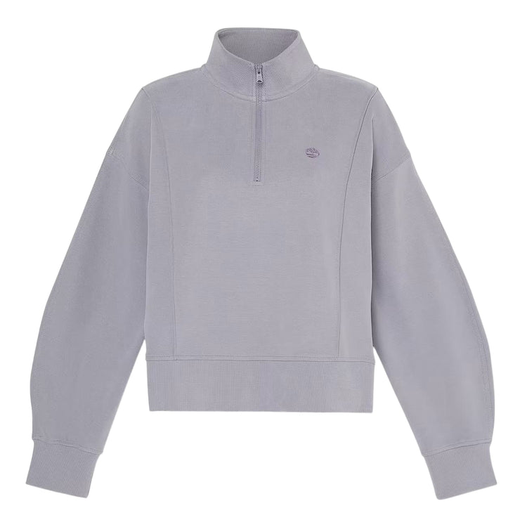 Felpa con Zip a un Quarto Lush da Donna in grigio