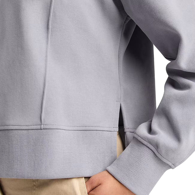 Felpa con Zip a un Quarto Lush da Donna in grigio dettaglio