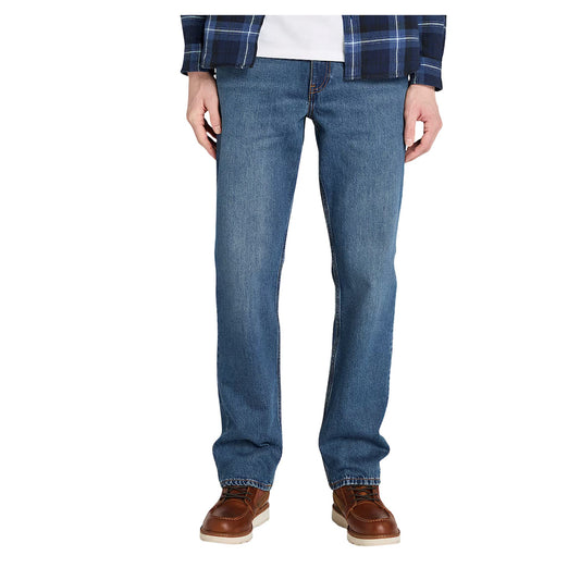 Jeans Uomo Sandown a gamba dritta blu modello frontale