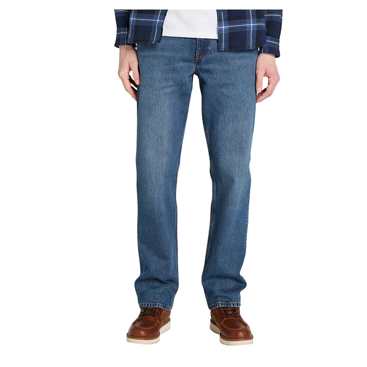 Jeans Uomo Sandown a gamba dritta blu modello frontale