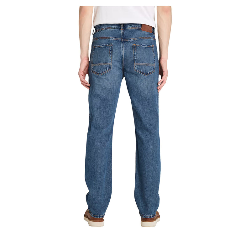 Jeans Uomo Sandown a gamba dritta blu modello retro