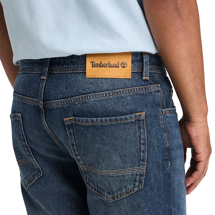 Dettaglio ravvicinato Shorts in Denim da Uomo in blu