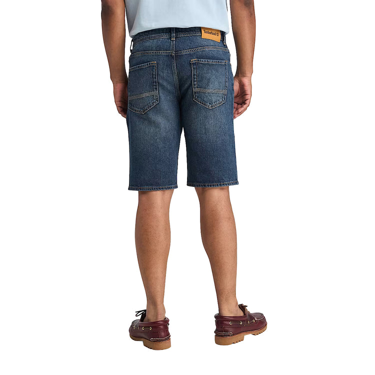 Retro modello con Shorts in Denim da Uomo in blu