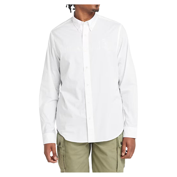 Camicia Uomo Bianca con micro logo modello frontale