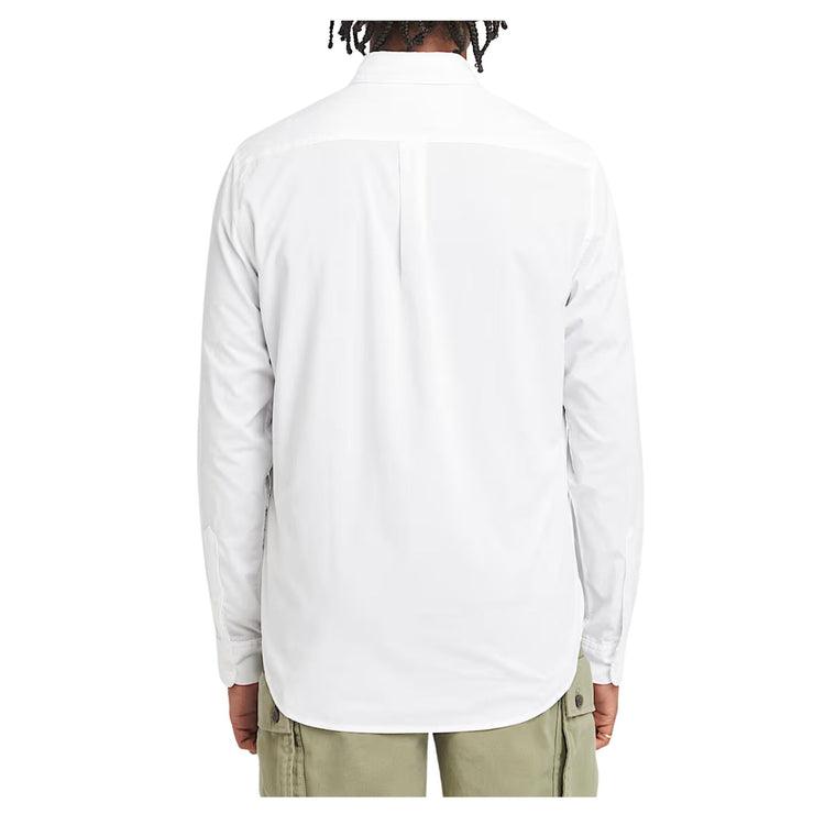 Camicia Uomo Bianca con micro logo modello retro
