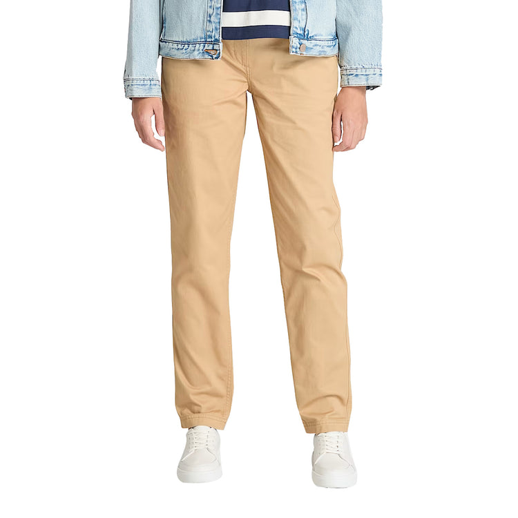 Pantaloni Chino Claremont da Donna in beige modella frontale