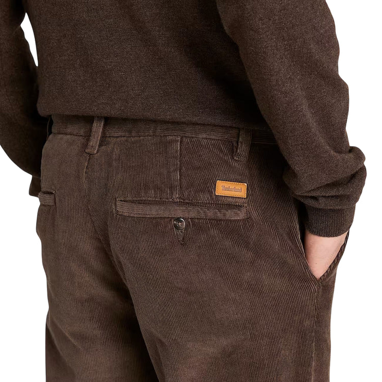 Pantaloni Uomo Claremont in velluto a coste Marrone dettaglio retro