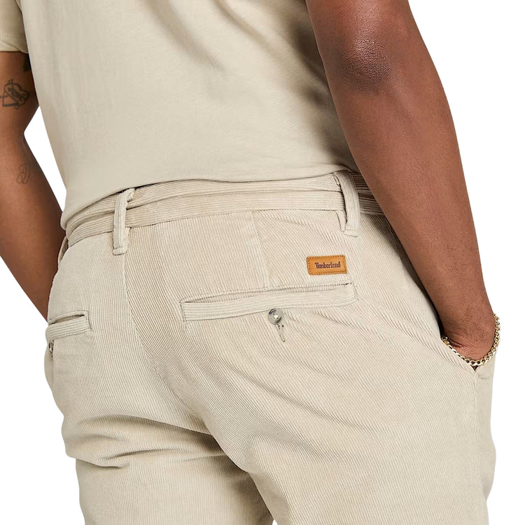 Pantaloni Uomo Claremont in velluto a coste Beige dettaglio retro