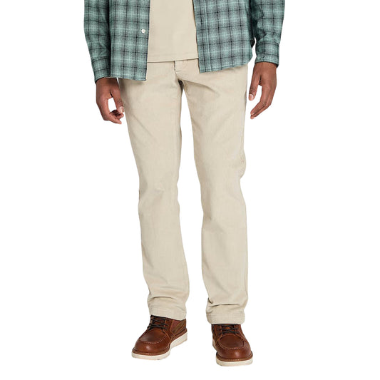 Pantaloni Uomo Claremont in velluto a coste Beige modello frontale