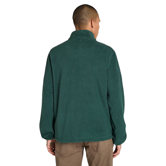 Pile Uomo a zip intera Verde modello retro