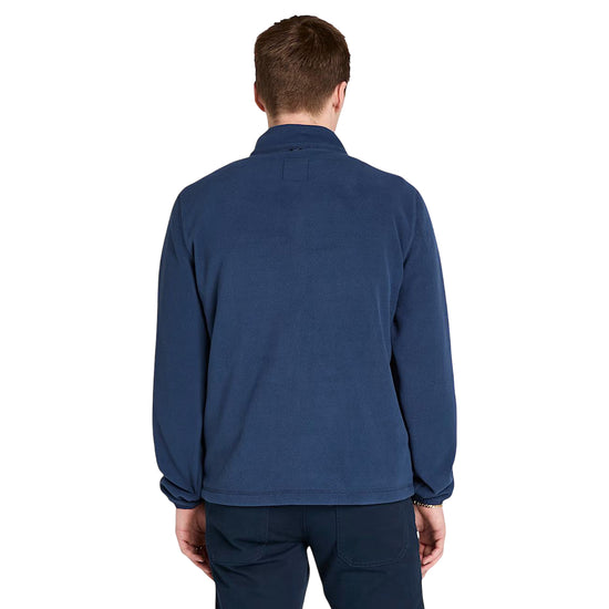 Pile Uomo a zip intera Blu scuro modello retro