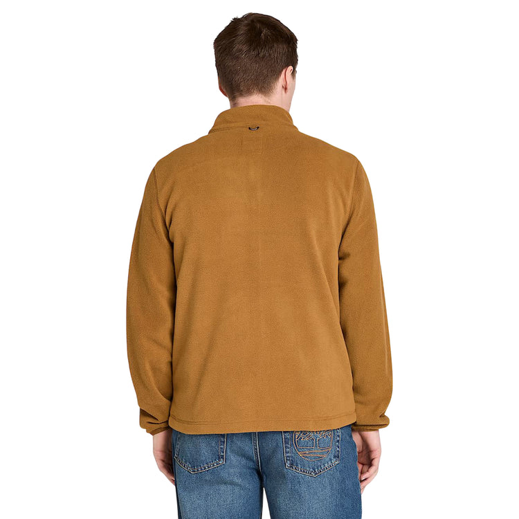 Pile Uomo a zip intera Giallo scuro modello retro