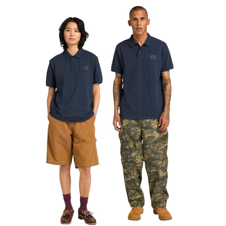 Polo Unisex Blu con Silicon Badge