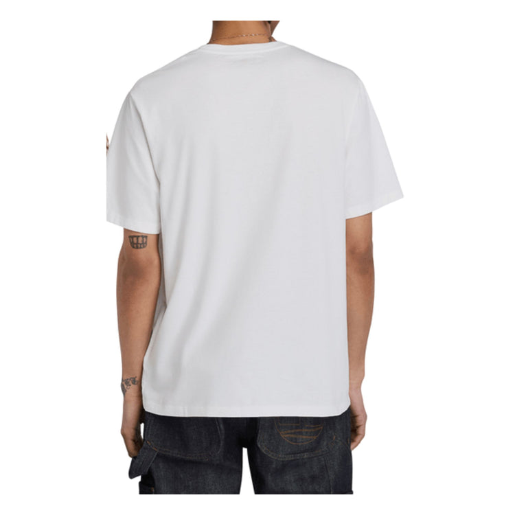 T-shirt Unisex in cotone traspirante Bianco, con logo in silicone sul petto