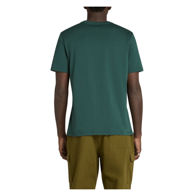 T-shirt Unisex in cotone traspirante Verde, con logo in silicone sul petto