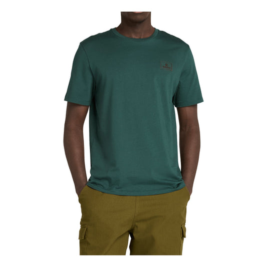 T-shirt Unisex in cotone traspirante Verde, con logo in silicone sul petto
