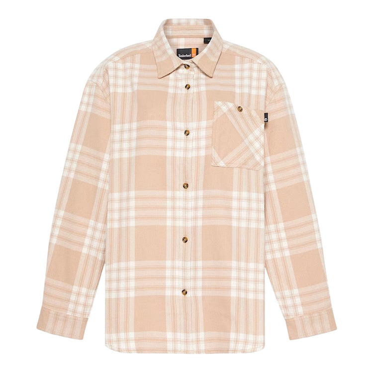 Camicia Donna in flanella con tasca Rosa