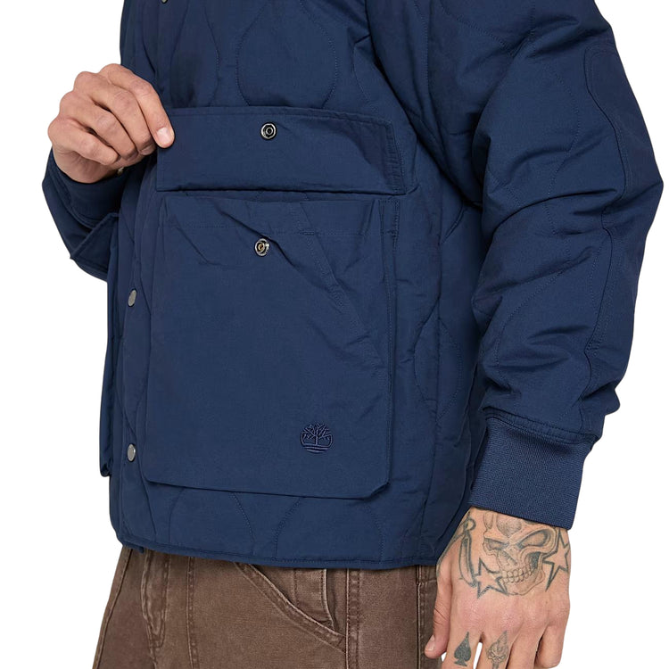 Giacca Uomo trapuntata Blu scuro dettaglio tasca